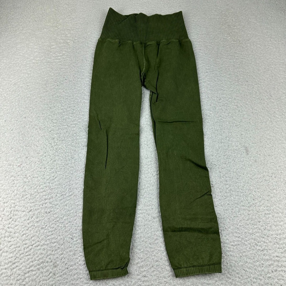 Free People Olive Green Knit Leggings